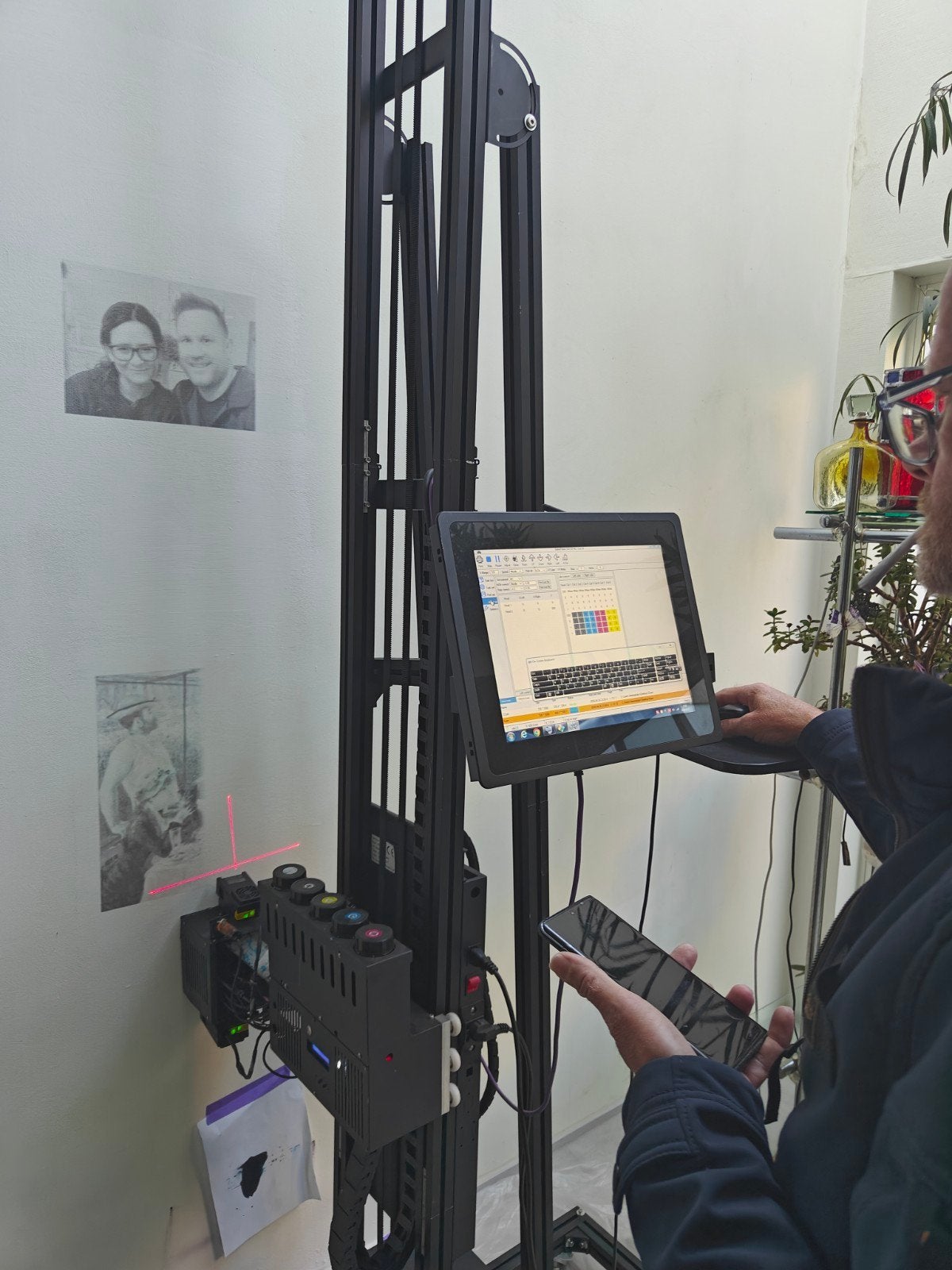 Tanyu Wall Printer - Verticale Muurprinter met Extra's, Computers en Software, Ophalen, Gebruikt