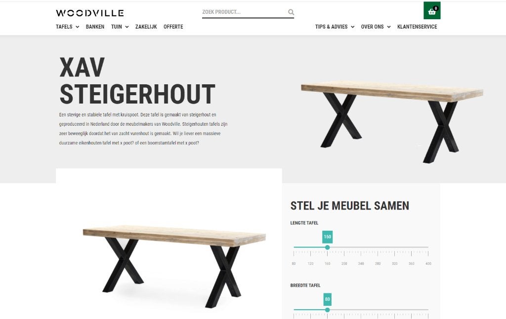 NIEUW eettafel industriële 180x80 met X poten staal, Huis en Inrichting, Tafels | Eettafels, Nieuw, 50 tot 100 cm, 150 tot 200 cm