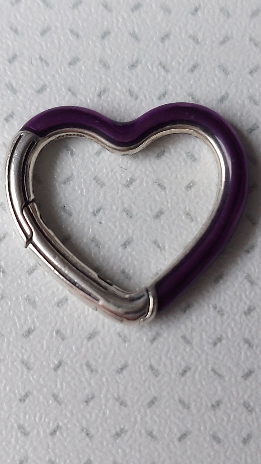 Originele Pandora Me bedel zilver met paars hart schakel, Ophalen of Verzenden, Zo goed als nieuw, Zilver, Pandora