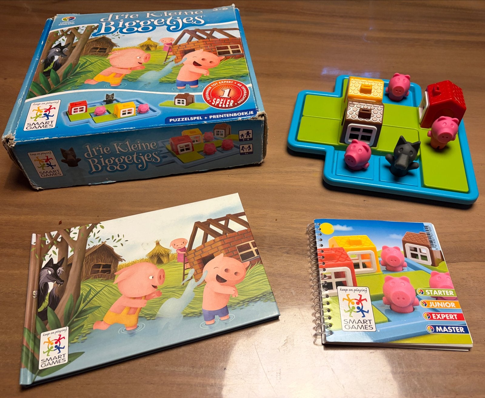 SmartGames Drie Kleine Biggetjes Puzzelspel, Ophalen of Verzenden, Minder dan 10 stukjes, Gebruikt, 4 tot 6 jaar