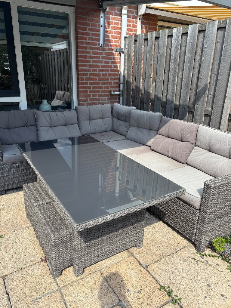 Lounge dining set, Ophalen, Zo goed als nieuw, Wicker