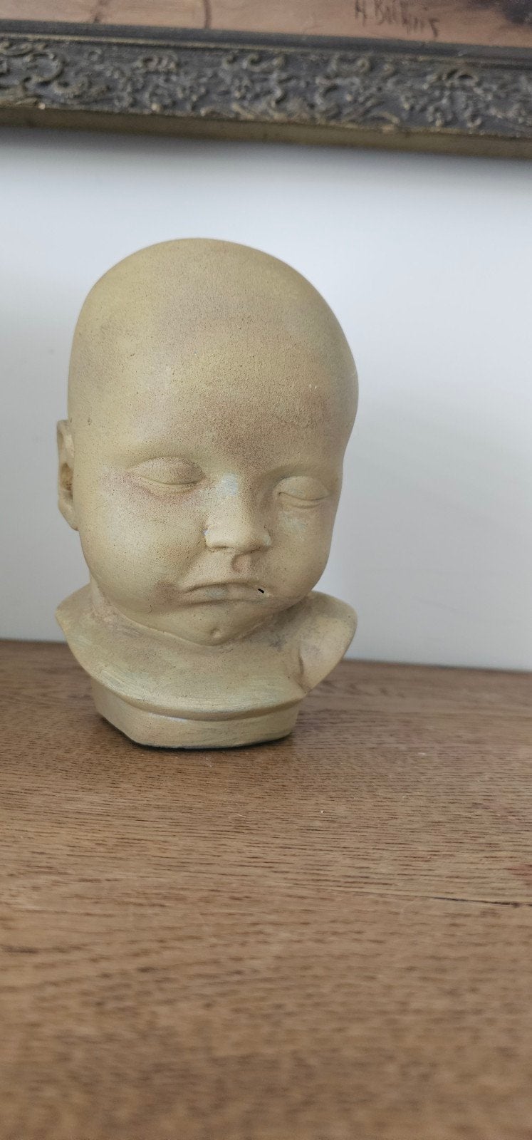 Vintage Perkeo babyhoofd buste - decoratief beeld, Verzamelen, Ophalen of Verzenden, Gebruikt