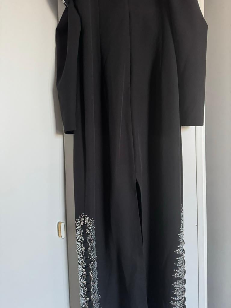 Zwarte jurk met steentjes, Zwart, Maat 42/44 (L), Ophalen of Verzenden, Gedragen
