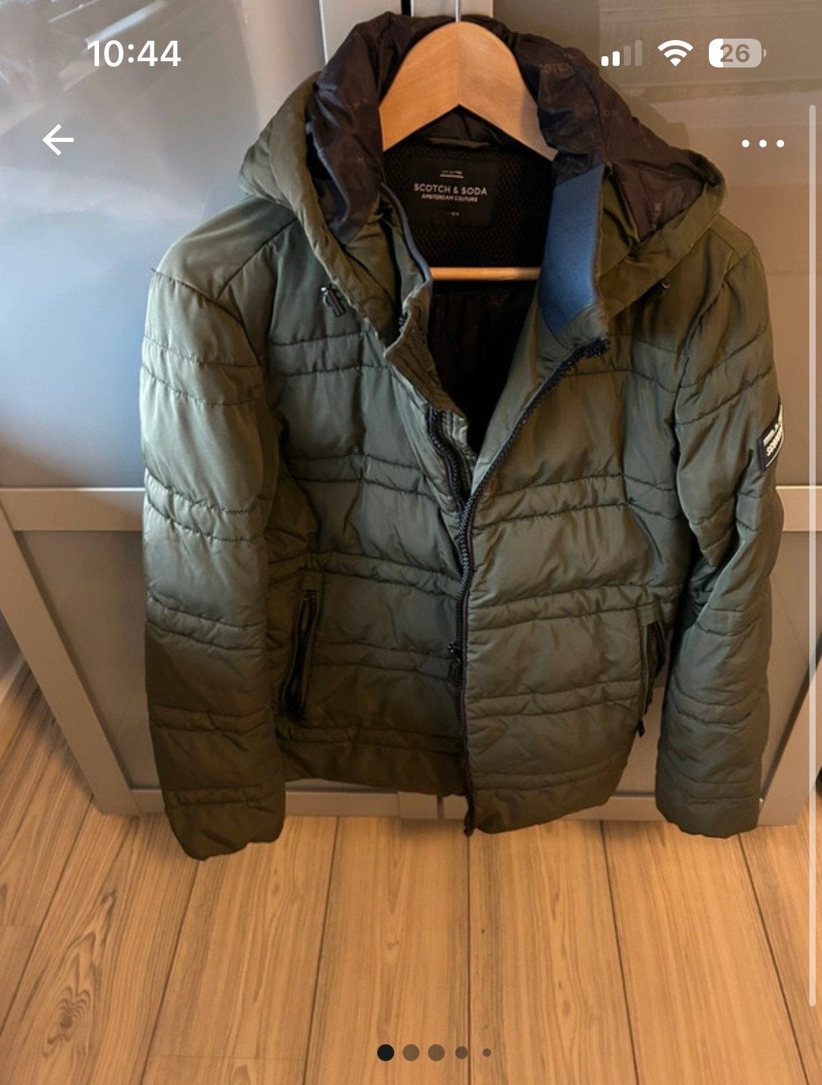 Scotch & Soda gewatteerde jas - Maat M, Kleding | Heren, Ophalen, Gedragen, Groen