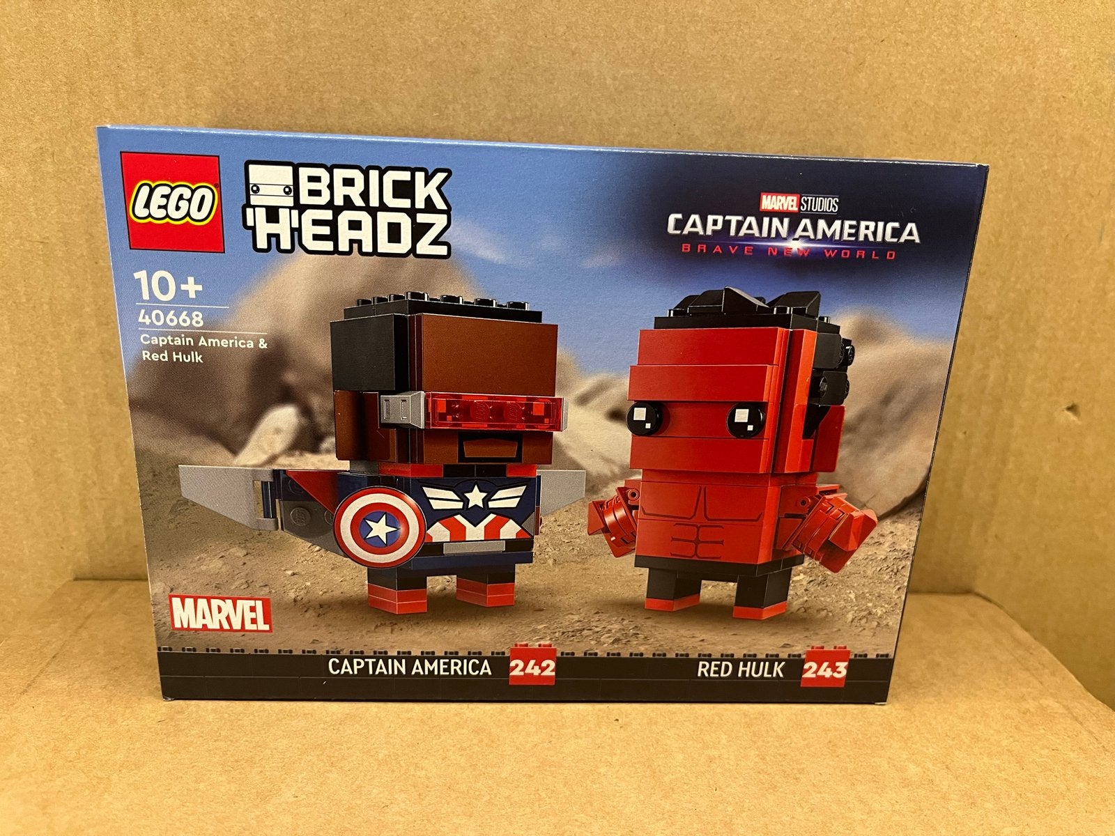 LEGO BrickHeadz 40668 Captain America & Red Hulk NIEUW, Marvel, Lego, Nieuw, Ophalen of Verzenden