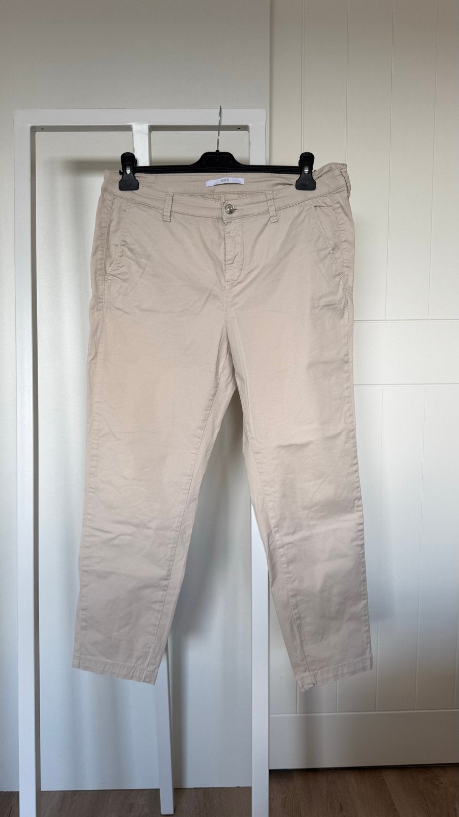 MAC Dames Broek Maat 42 Beige - Goede Staat, Beige, Maat 42/44 (L), Ophalen of Verzenden, Zo goed als nieuw
