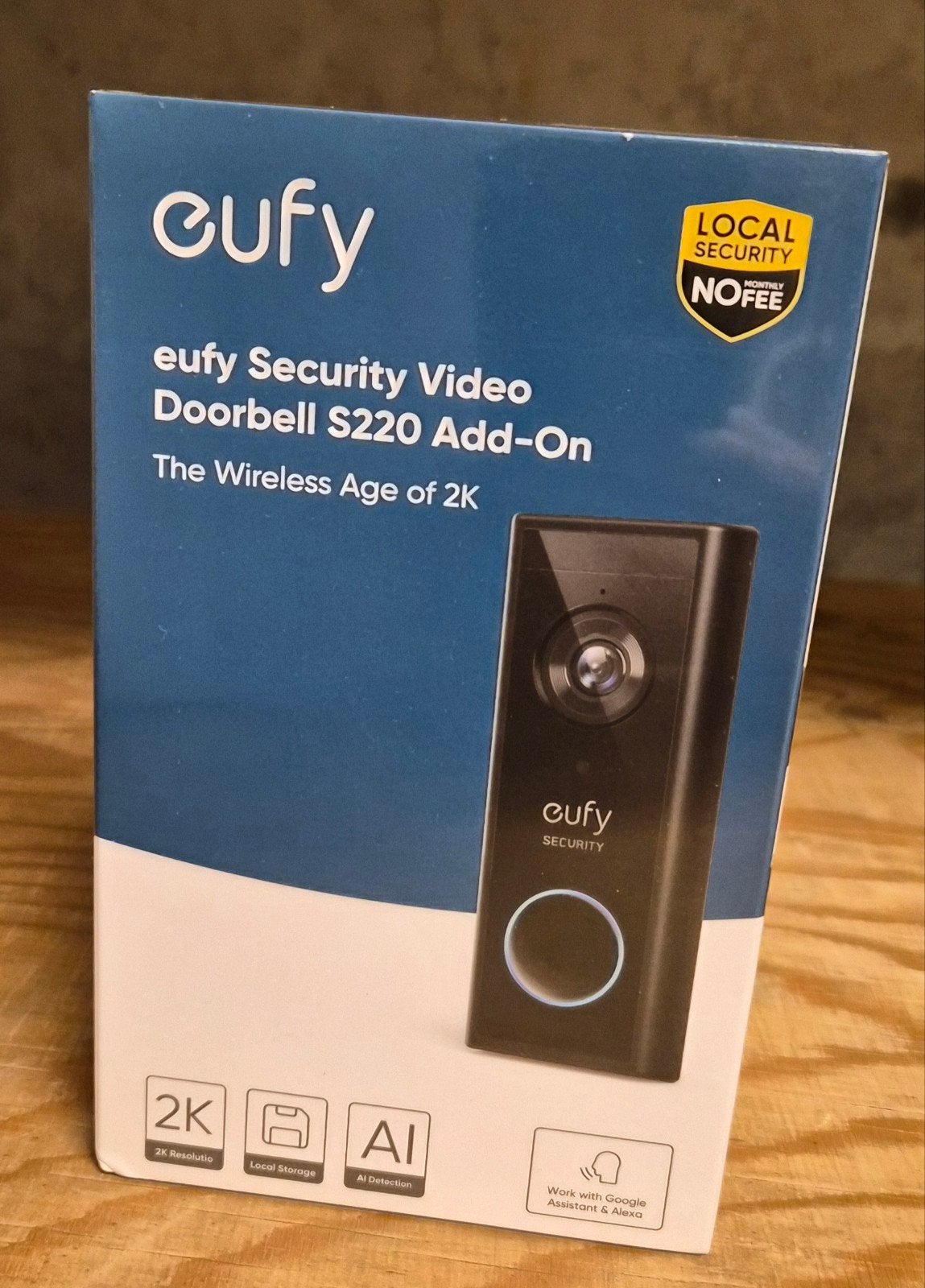 Eufy Security Video Deurbel S220 Add-On (Draadloos), Huis en Inrichting, Verzenden, Ingebouwde camera, Nieuw, Draadloos