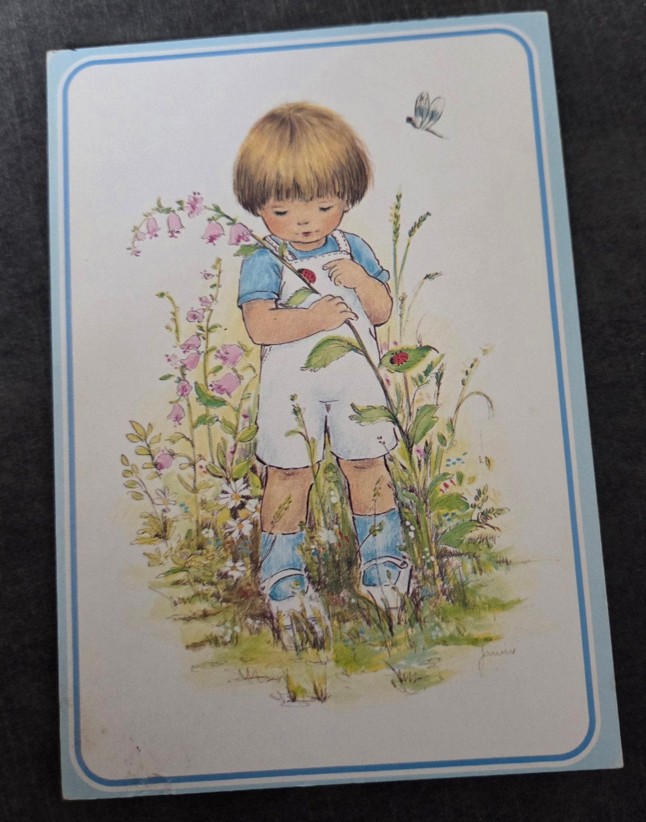 Jongen met Lieveheersbeestjes, Verzenden, 1980 tot heden, Gelopen, Kinderen