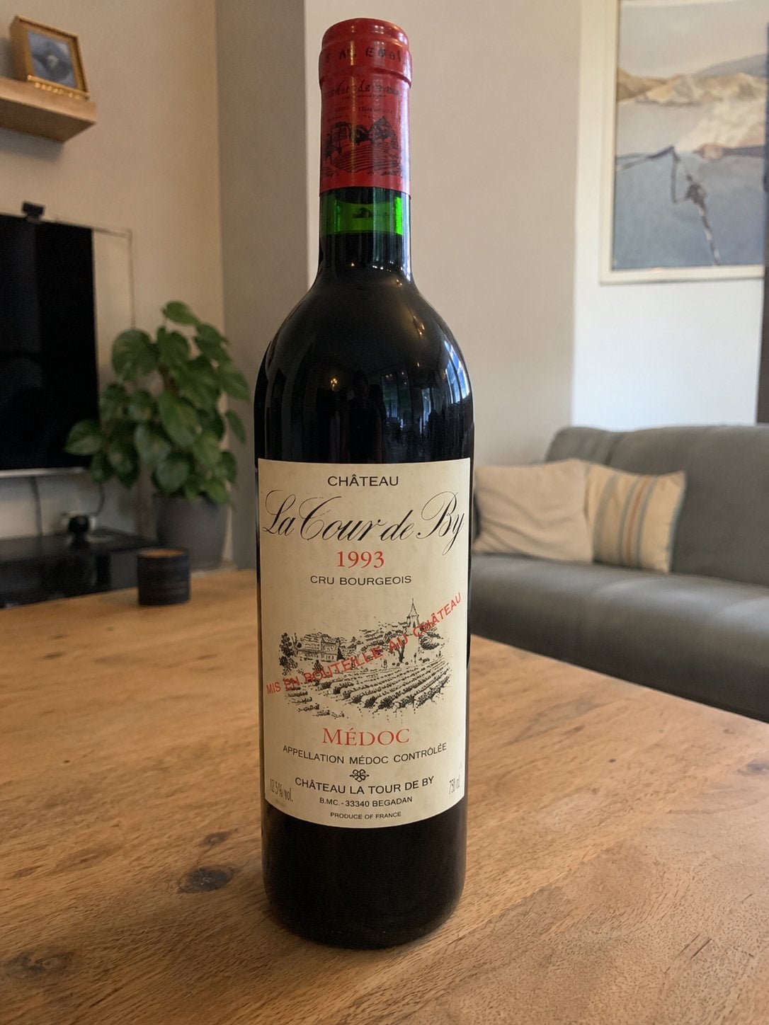 Château La Cour de By 1993 - Médoc Rode Wijn, Verzamelen, Wijnen, Ophalen, Frankrijk, Nieuw, Rode wijn