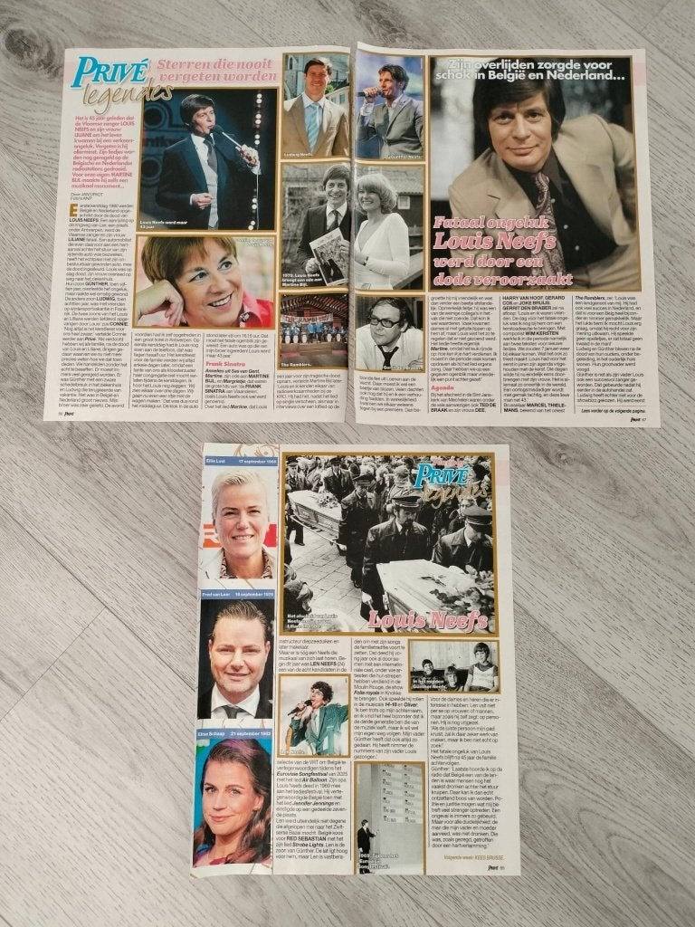 Louis Neefs 3-pagina tellend artikel Privé tijdschrift, Verzenden, Gebruikt, Boek, Tijdschrift of Artikel