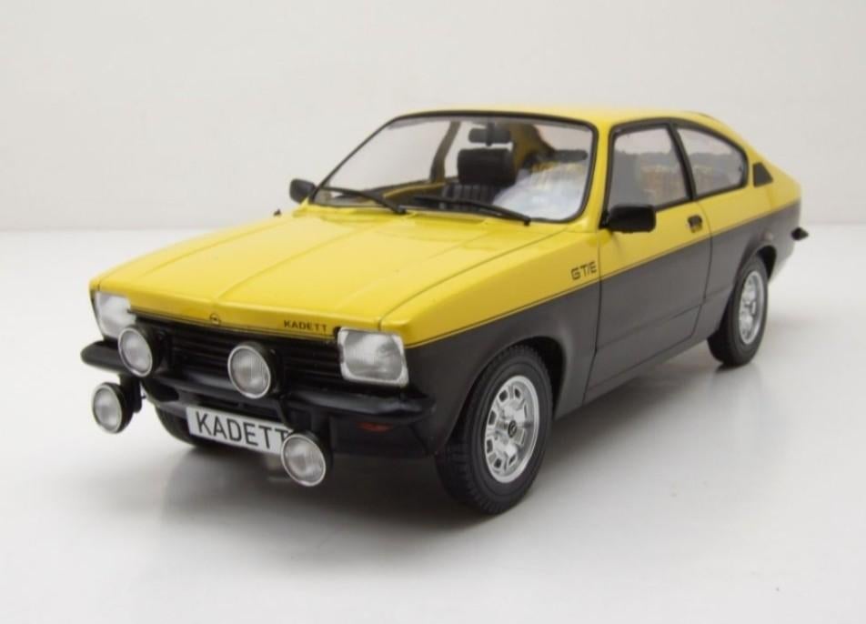 1:18 Opel Kadett C Coupé GT/E uit 1975 Geel/Zwart MCG, Ophalen of Verzenden, Nieuw, Auto, Overige merken