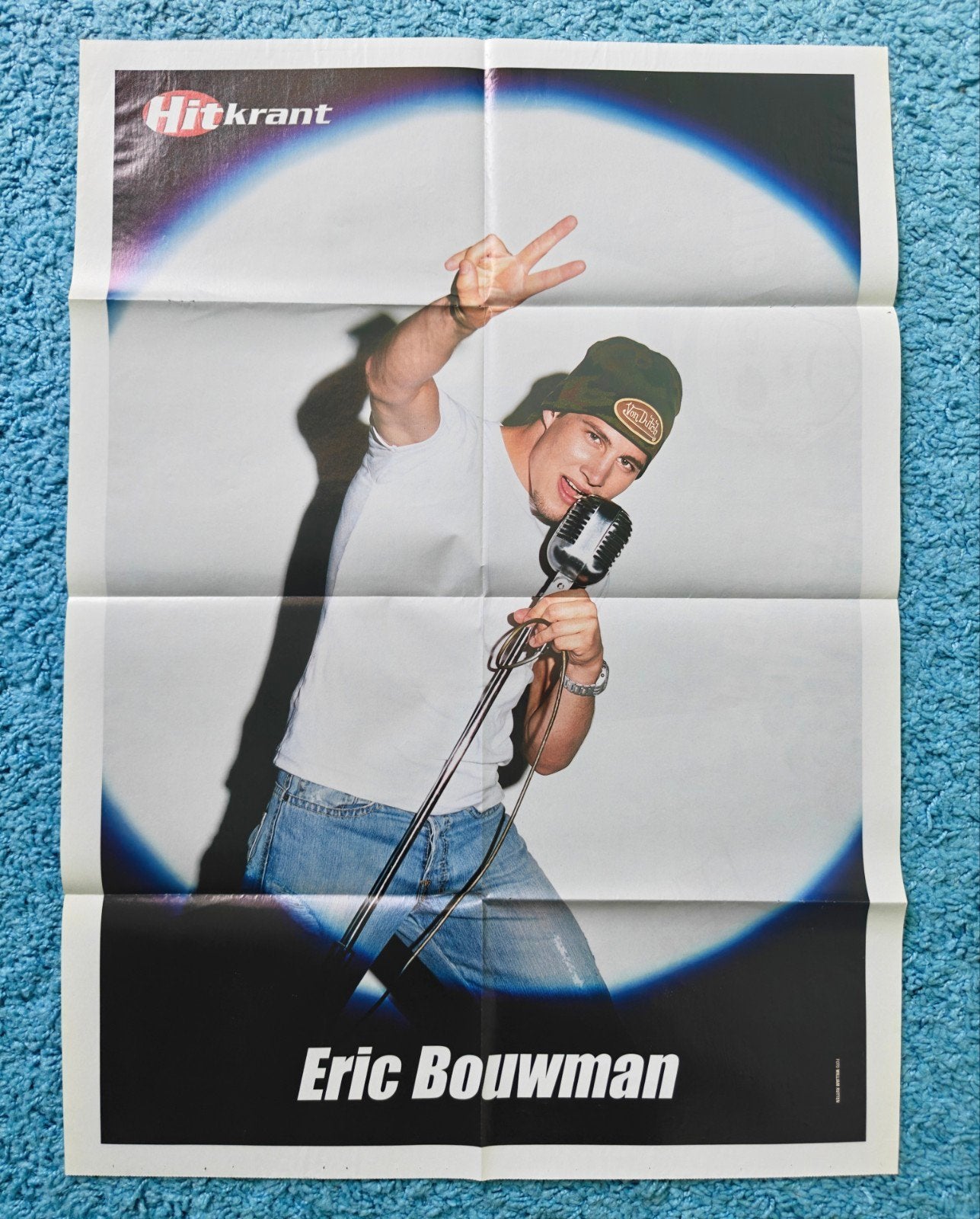 Eric Bouwman poster hitkrant vintage, Verzamelen, Posters, Rechthoekig Staand, Nieuw, Ophalen of Verzenden, A1 t/m A3