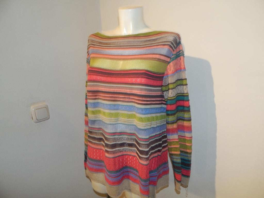 Ivko fijn gebreide multicolor trui baggy oversized look M/L, Maat 38/40 (M), Overige kleuren, Gedragen, Ivko