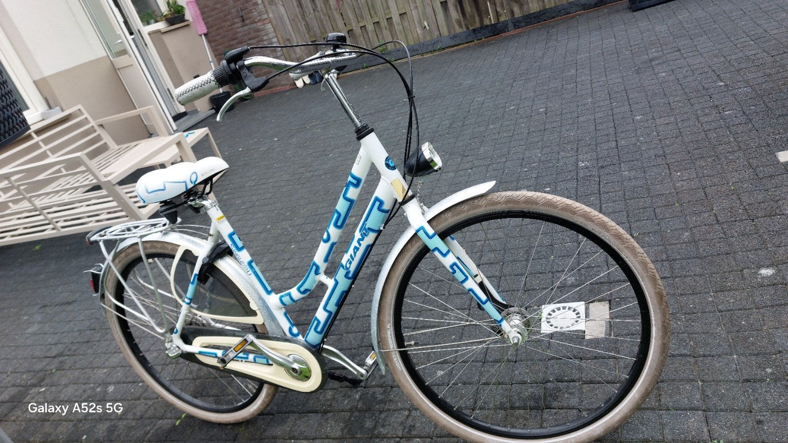 Giant Damesfiets - Wit/Blauw - Goede Staat, Ophalen of Verzenden