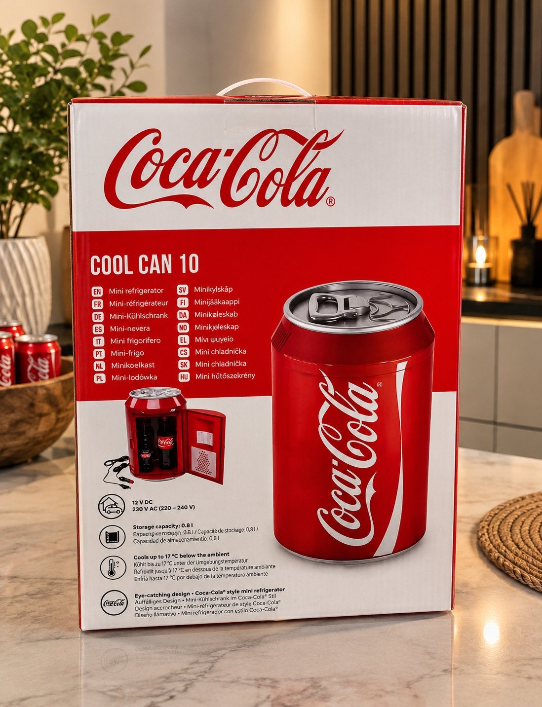 Mini coca-cola koelkast, Ophalen, Zonder vriesvak, Nieuw, Minder dan 75 liter