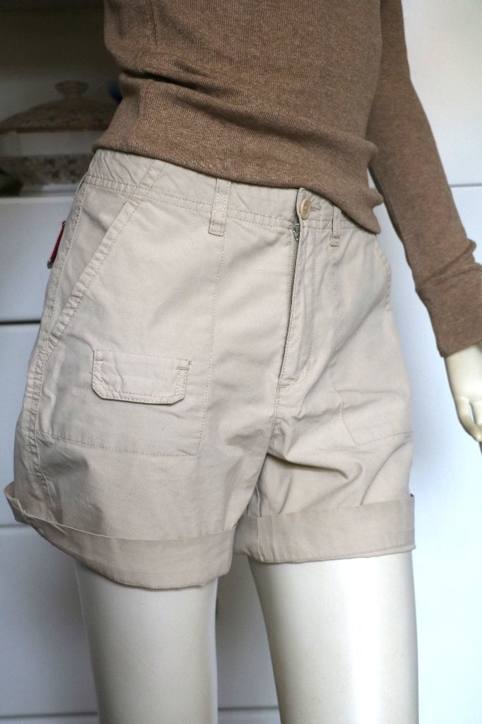 broek Esprit korte kwaliteits katoen broekje beige, Kleding | Dames, Broeken en Pantalons, Kort, Verzenden, Beige, Nieuw