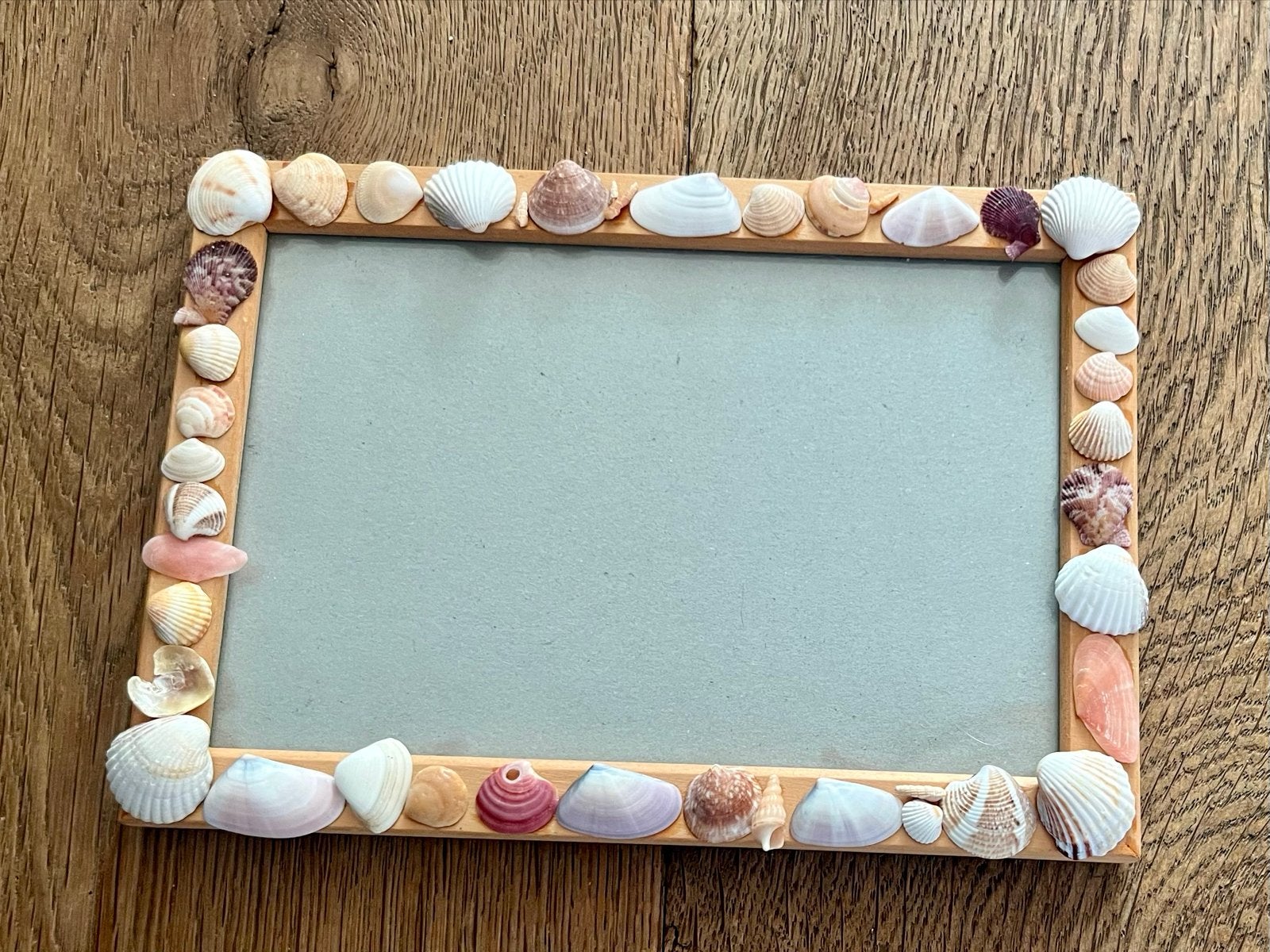 Handgemaakte fotolijst met schelpen, Gebruikt, Handgemaakt, Ophalen of Verzenden, Fotolijst
