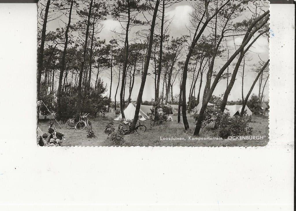 Loosduinen Kampeerterrein Ockenburg met Tenten 18-7-1961, Ophalen of Verzenden, 1960 tot 1980, Gelopen, Zuid-Holland