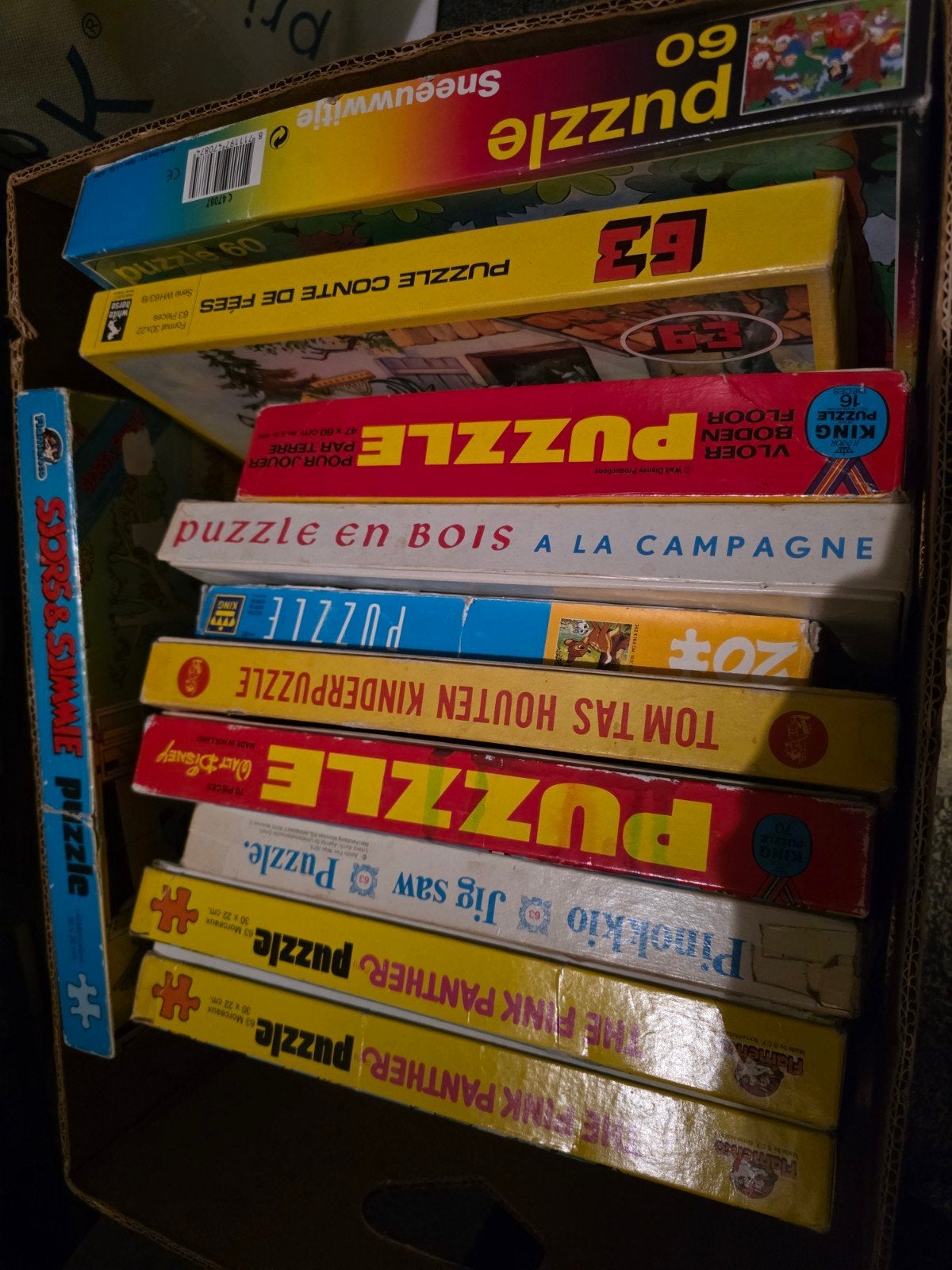 Puzzels & spellen, Disney, Pink Panther, Fabeltjeskrant., Ophalen of Verzenden, Gebruikt