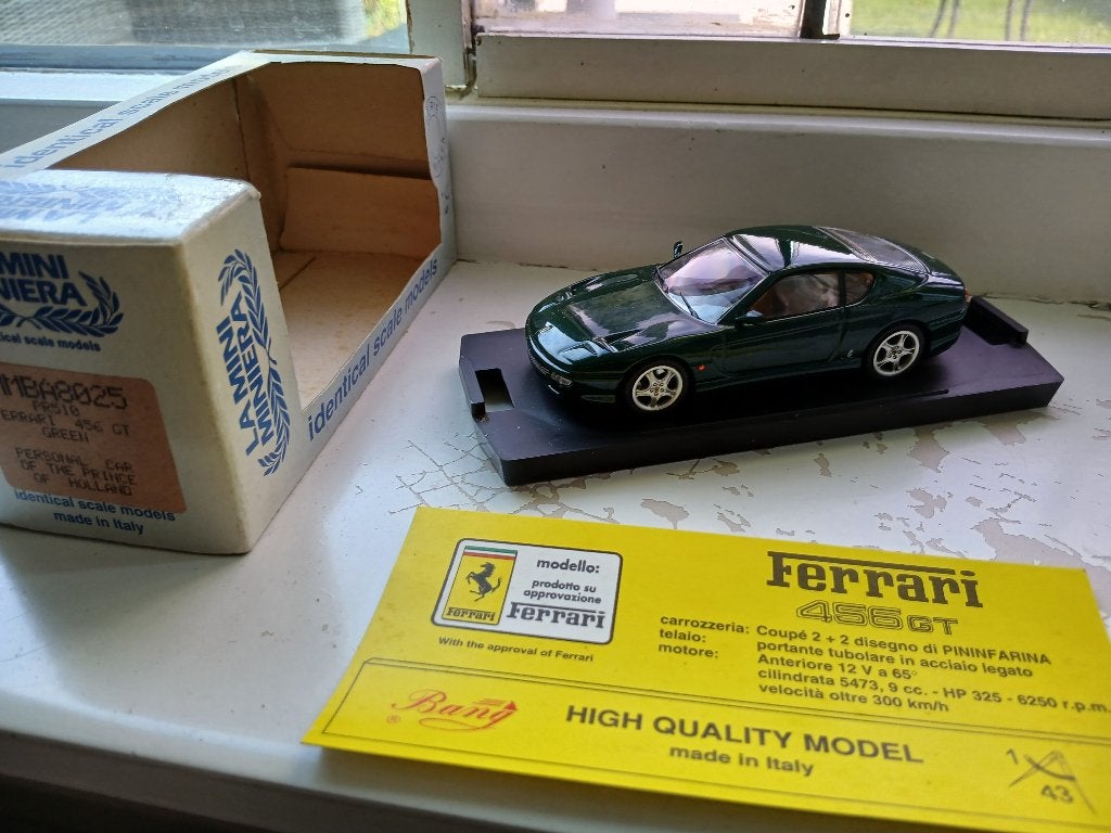 Ferrari 456 GT AA-13 Pr. Bernhard La Mini Miniera 1/43, Ophalen of Verzenden, Nieuw, Auto, Overige merken