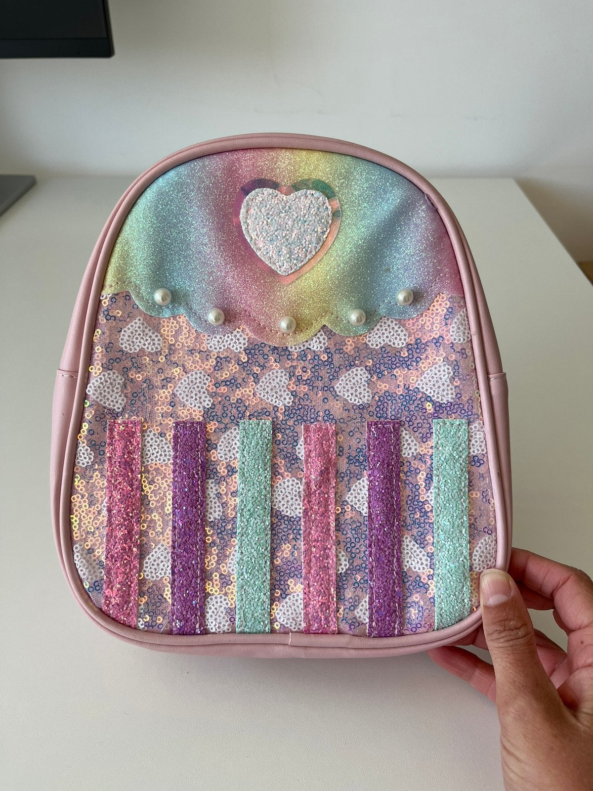 Leuke Roze Glitter Rugzak met Pailletten - Nieuw!, Overige merken, Minder dan 30 cm, Nieuw, Ophalen of Verzenden