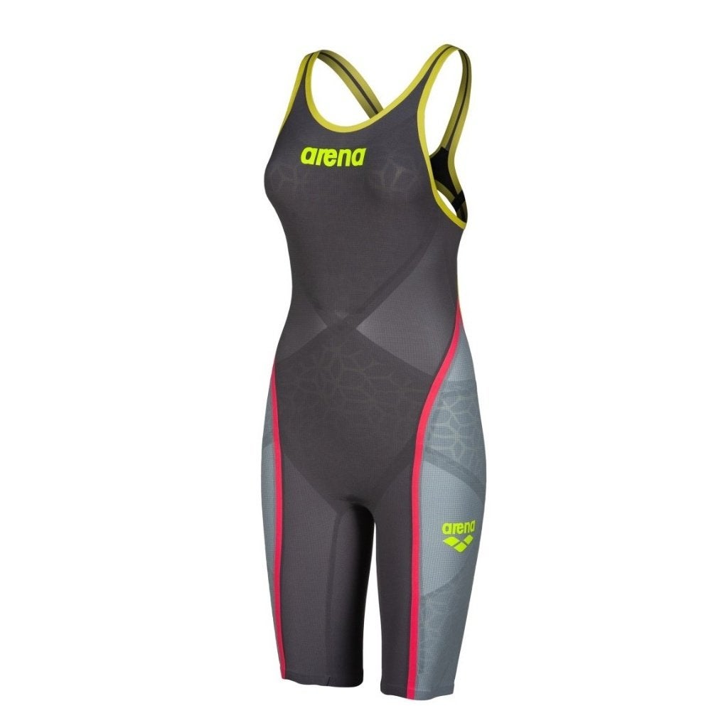 Nieuwe Arena W Carbon Ultra open rug Kneesuit Grey Yellow, C.da Cisterna, 84/85 62029 Tolentino (MC) Italië, Arena, Nieuw, Badpak