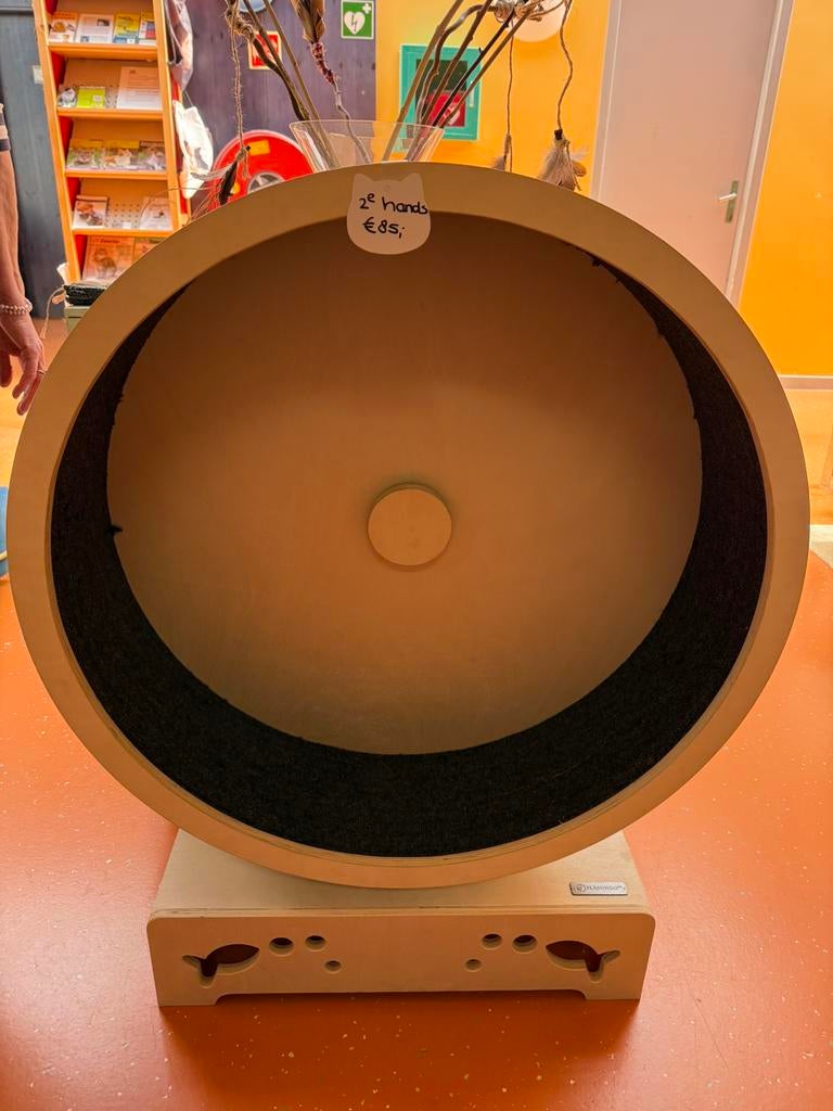 Flamingo katten loopwiel / looprad groot kittens zgan, Dieren en Toebehoren, Kattenspeelgoed, Zo goed als nieuw, Overig speelgoed