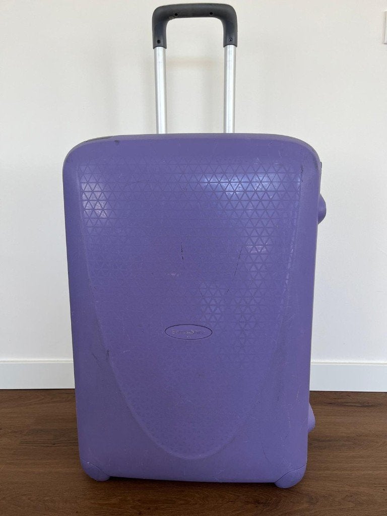 Samsonite Cubelite Upright lichtpaars, Gebruikt, Hard kunststof, 45 tot 55 cm, 70 cm of meer