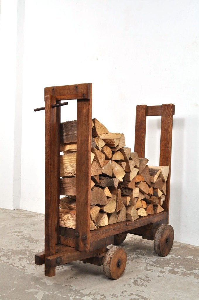 Antieke schoenenkar transportkar eiken kar hout EYECATCHER, Ophalen of Verzenden, Gebruikt