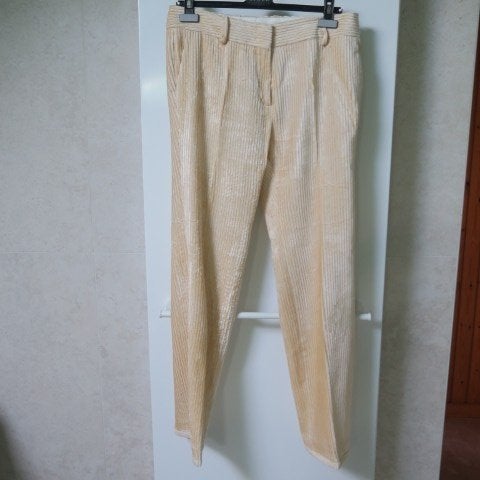 Broek nieuw geel geribd Ermanno Scervino mt 40 (it44), Maat 38/40 (M), Geel, Nieuw, Ophalen of Verzenden