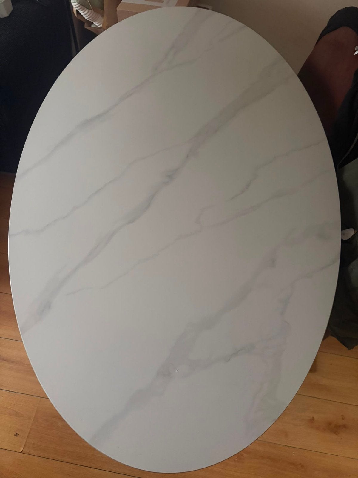 Zeer nette marmer look eettafel en salontafel set, Huis en Inrichting, Tafels | Eettafels, Ophalen, 100 tot 150 cm, Overige materialen