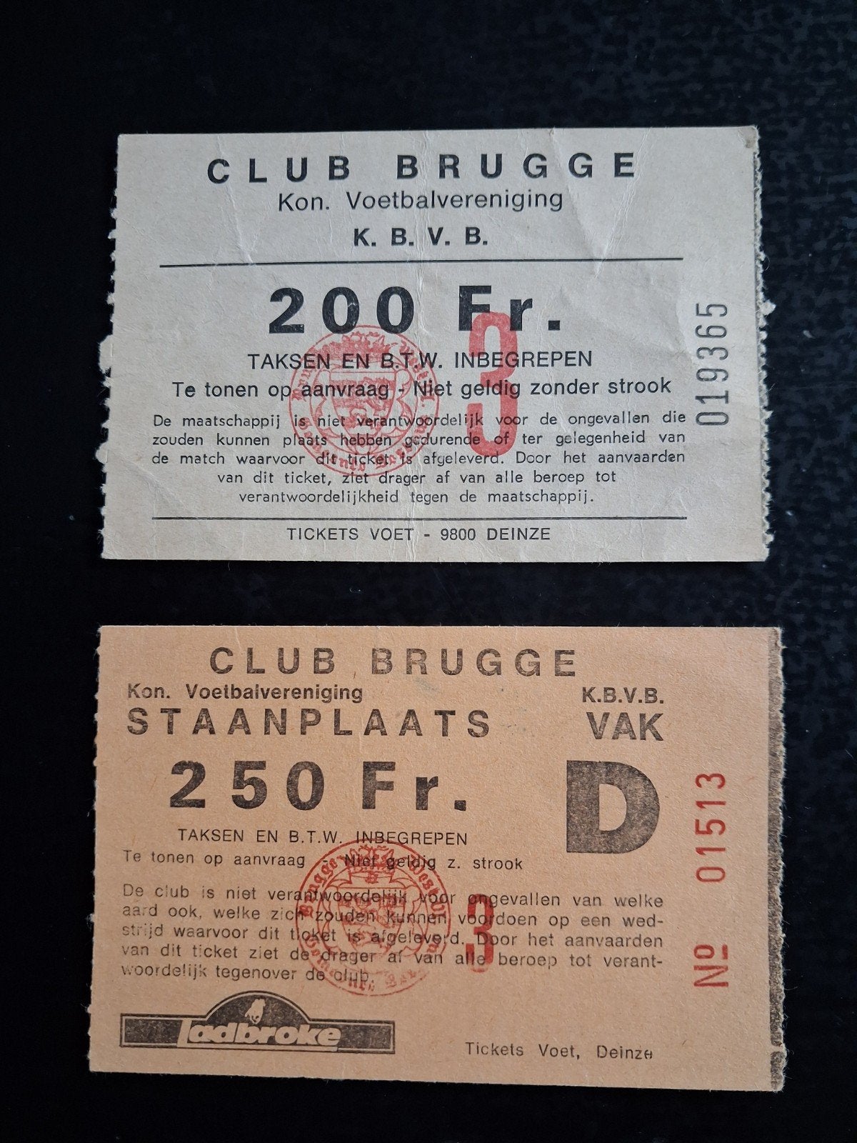 België. Tickets Club Brugge., Ophalen of Verzenden, Gebruikt, Buitenlandse clubs, Poster, Plaatje of Sticker