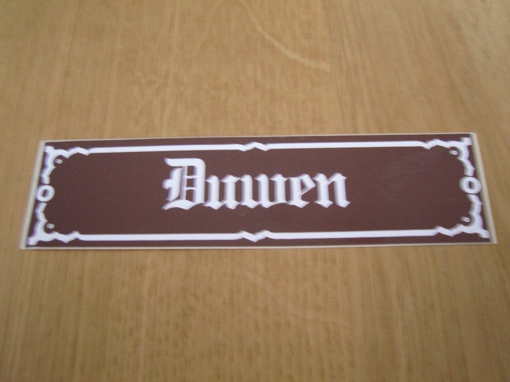 sticker deursticker DUWEN *, Ophalen, Zo goed als nieuw