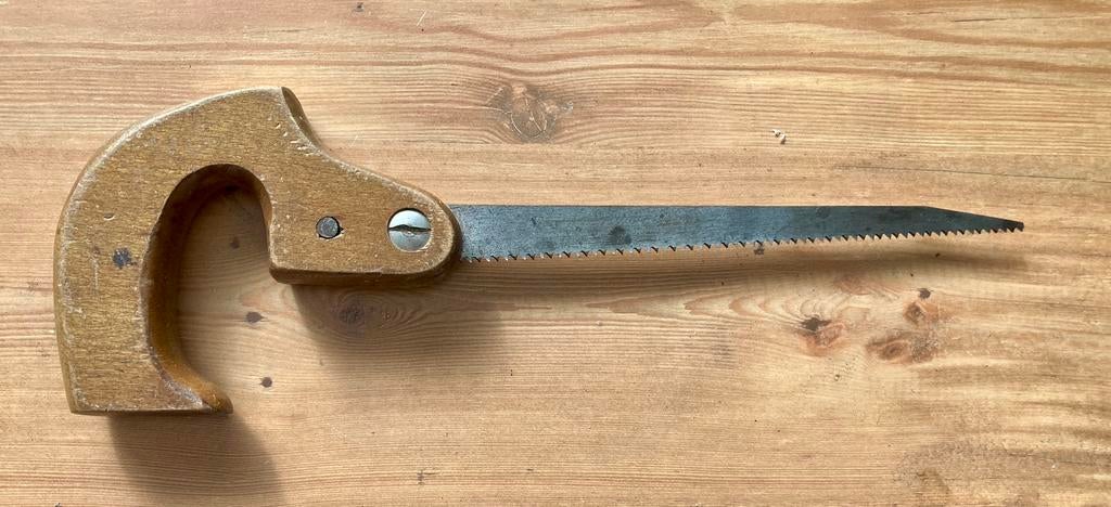 Schrobzaag Fijn met Houten Handvat Antiek 30cm, Ophalen of Verzenden, Gebruikt