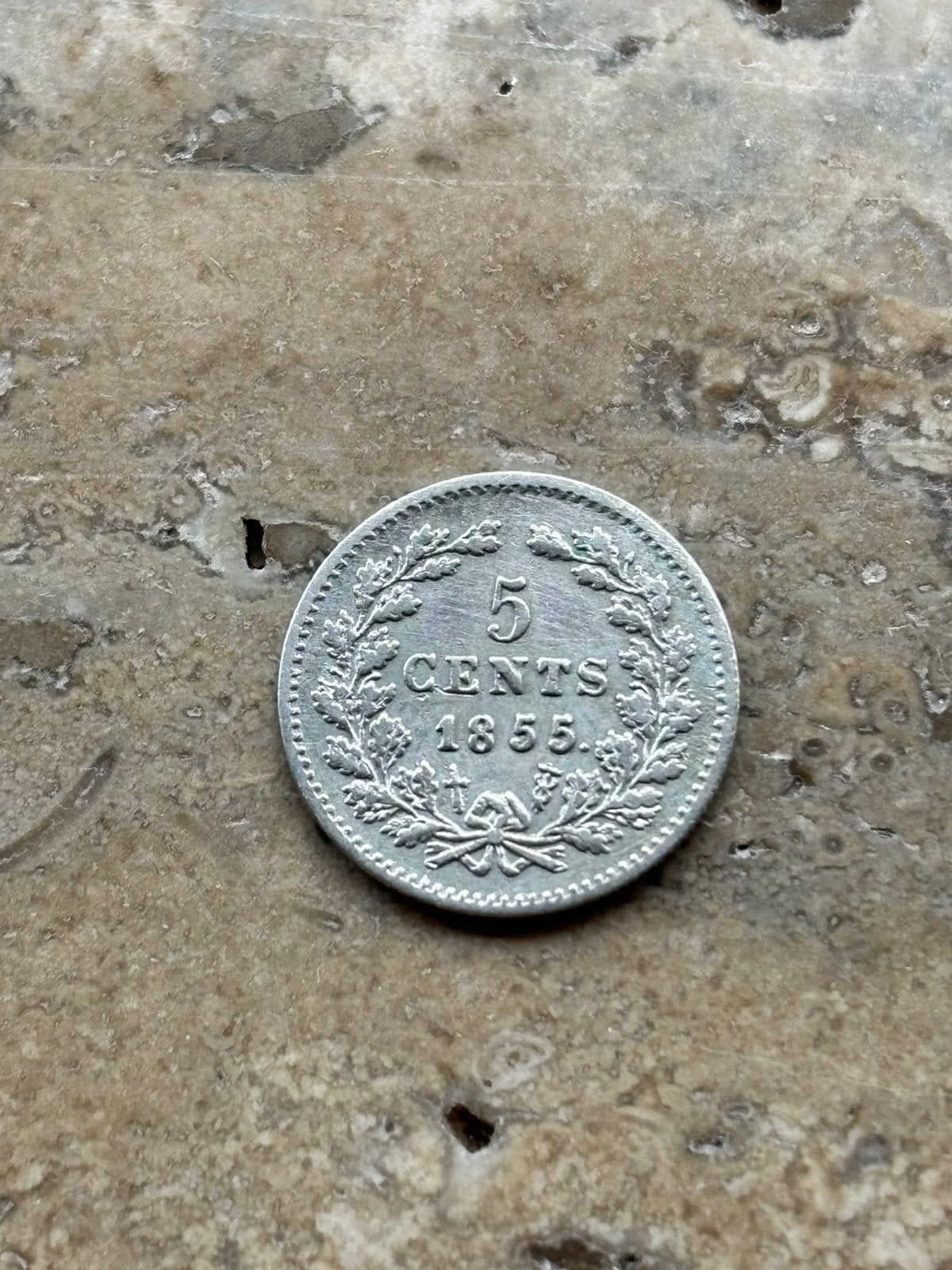 5 cent 1855 Willem III, zeer mooie kwaliteit, Postzegels en Munten, Munten | Nederland, Koning Willem III, Zilver, Ophalen of Verzenden