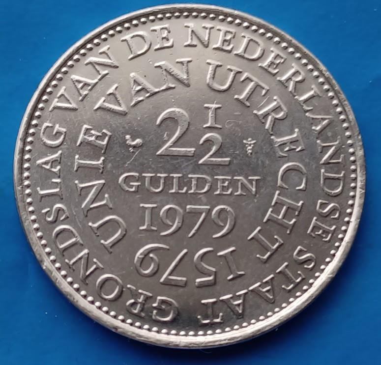 2 1/2 Gulden 1979 - Unie van Utrecht, Verzenden, Koningin Juliana, 2½ gulden, Losse munt