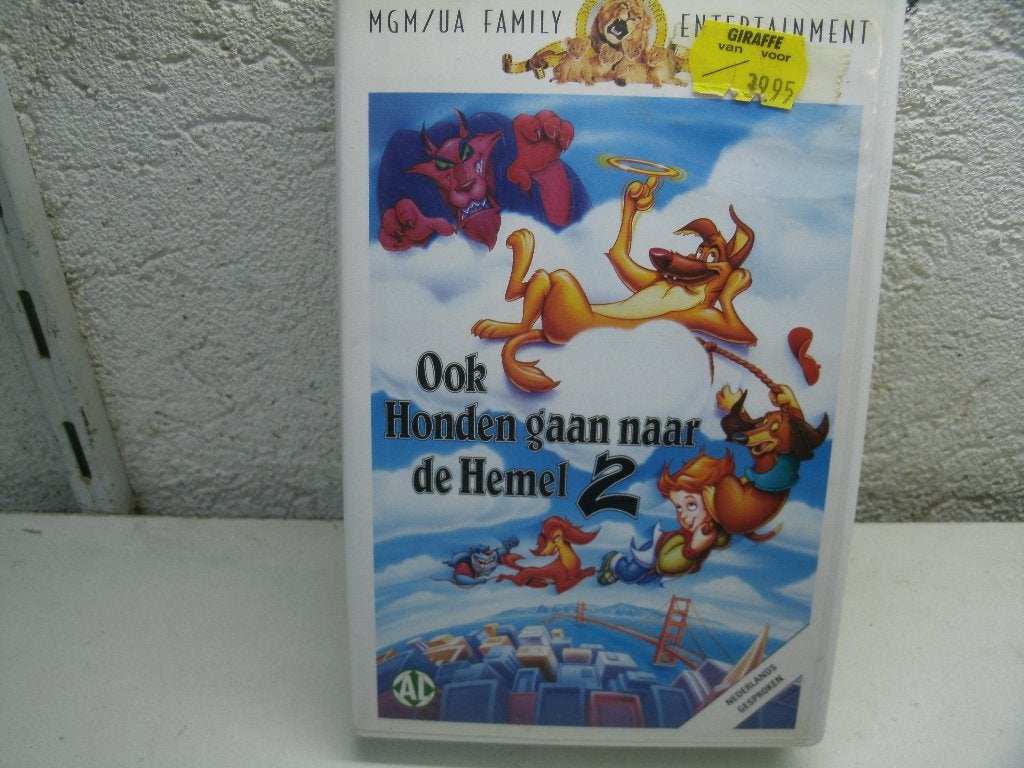 vhs 31a ook honden gaan naar de hemel 2, Cd's en Dvd's, Alle leeftijden, Ophalen of Verzenden, Zo goed als nieuw