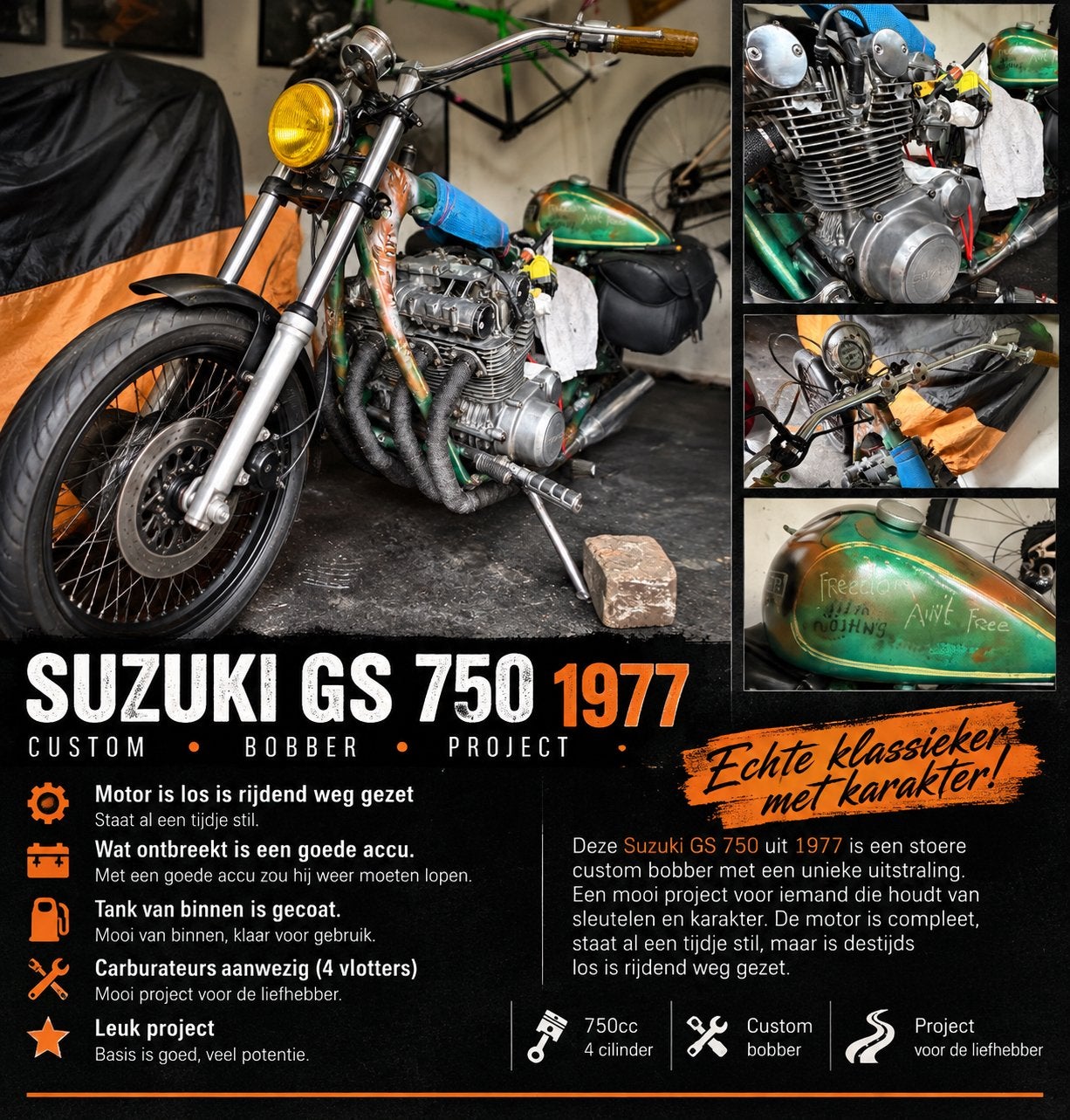 Zusuki gs 750 opknap, Ophalen, Gebruikt