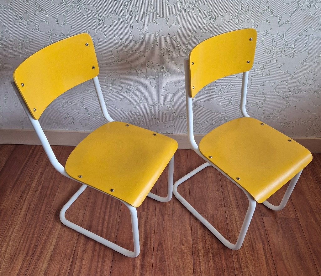 te koop: set 2 stoelen, retro vintage jaren 50 / 60, Ophalen, Gebruikt, Twee, Overige kleuren