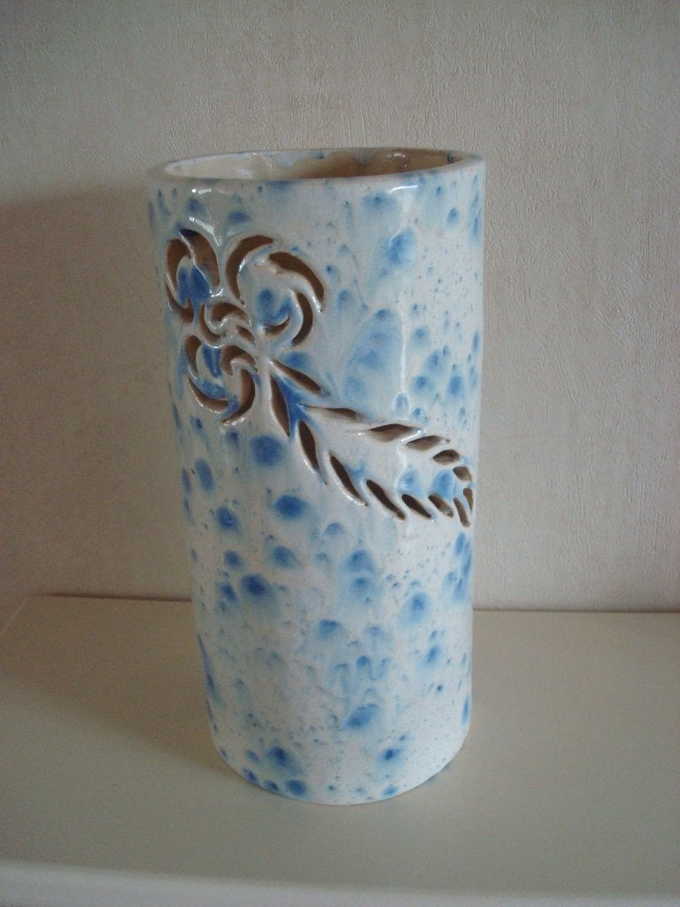 Vaas aardewerk, Ophalen of Verzenden, Blauw