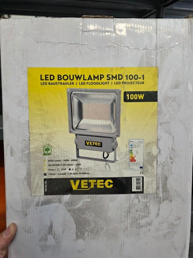 Vetec 100W bouwlamp SMD 100-1, Ophalen of Verzenden, Nieuw, 50 tot 200 watt