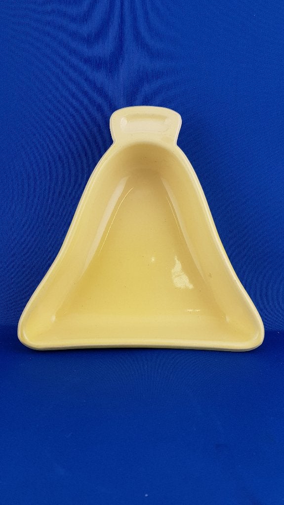Vintage puddingvorm pasteltint geel, vorm van een bel. 6A5, Tweedehands verkoop, Tweedehands verkoop, Gebruikt, Ophalen of Verzenden