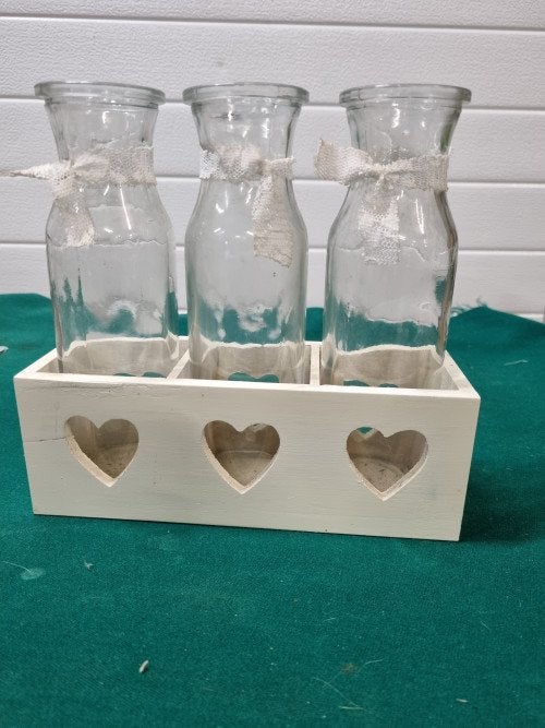 Decoratie flesjes in houder van hout, Ophalen of Verzenden, 'T Olde Gre-j, Info@toldegrej.nl, Endepoelstraat 20f Didam