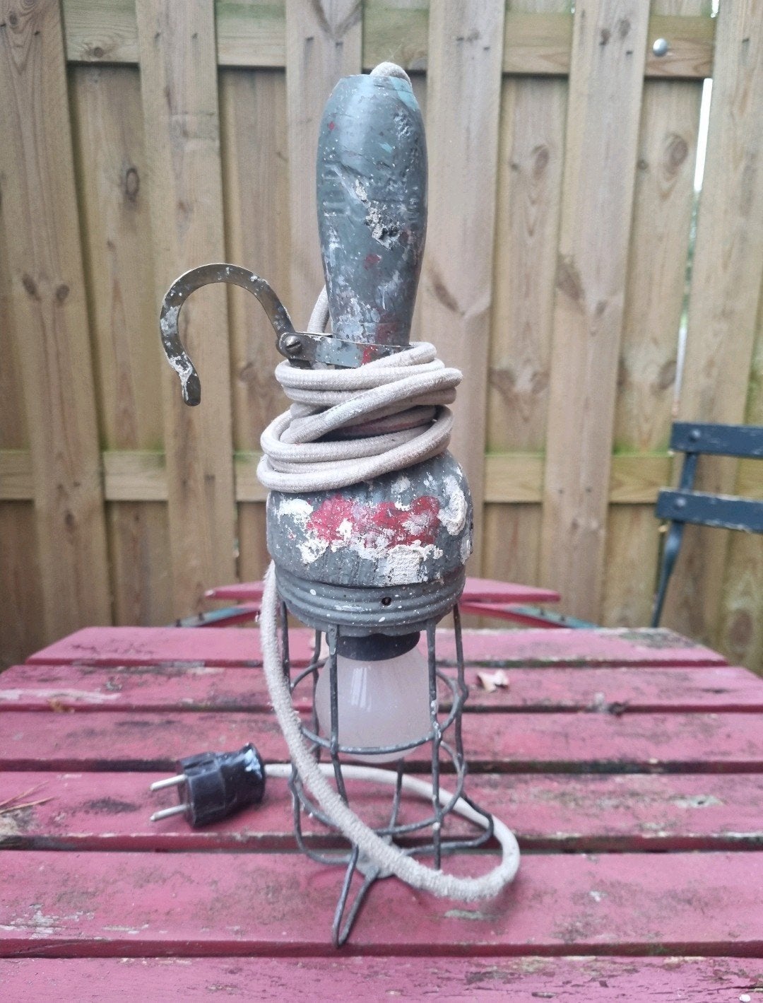 Stoere industriële antieke verflamp sober curiosa industriee, Overige merken, Industrieel, Ophalen of Verzenden, Zo goed als nieuw