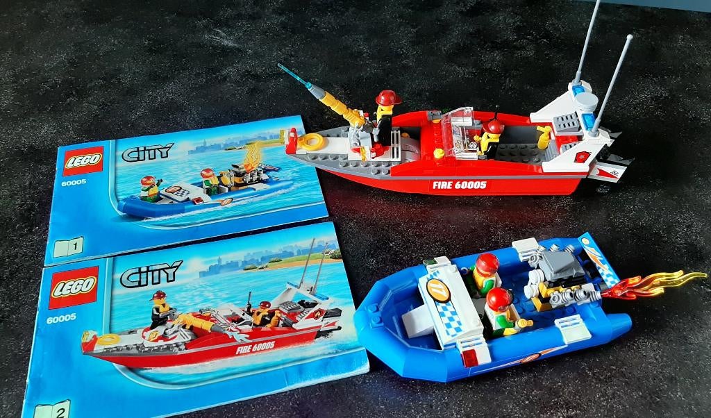 lego city brandweer boot set 60005, Compleet, City, Verzenden, Lego