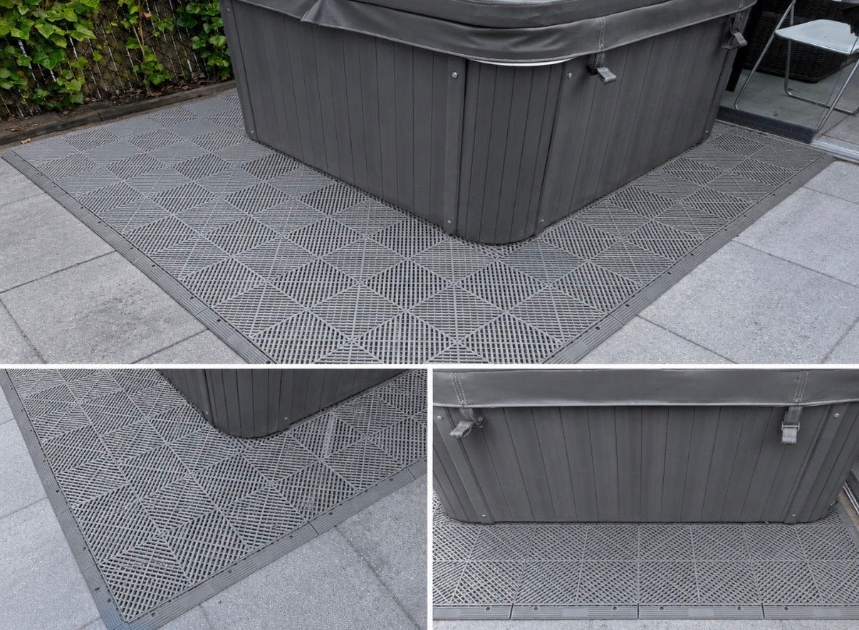 Jacuzzi drainage tegels - Antislip en waterdoorlatend, Ophalen, Nieuw, Wido, Vast