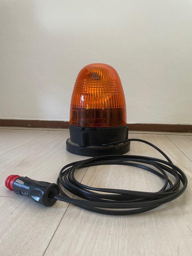 Hella 12V zwaailamp op magneetvoet, Ophalen of Verzenden