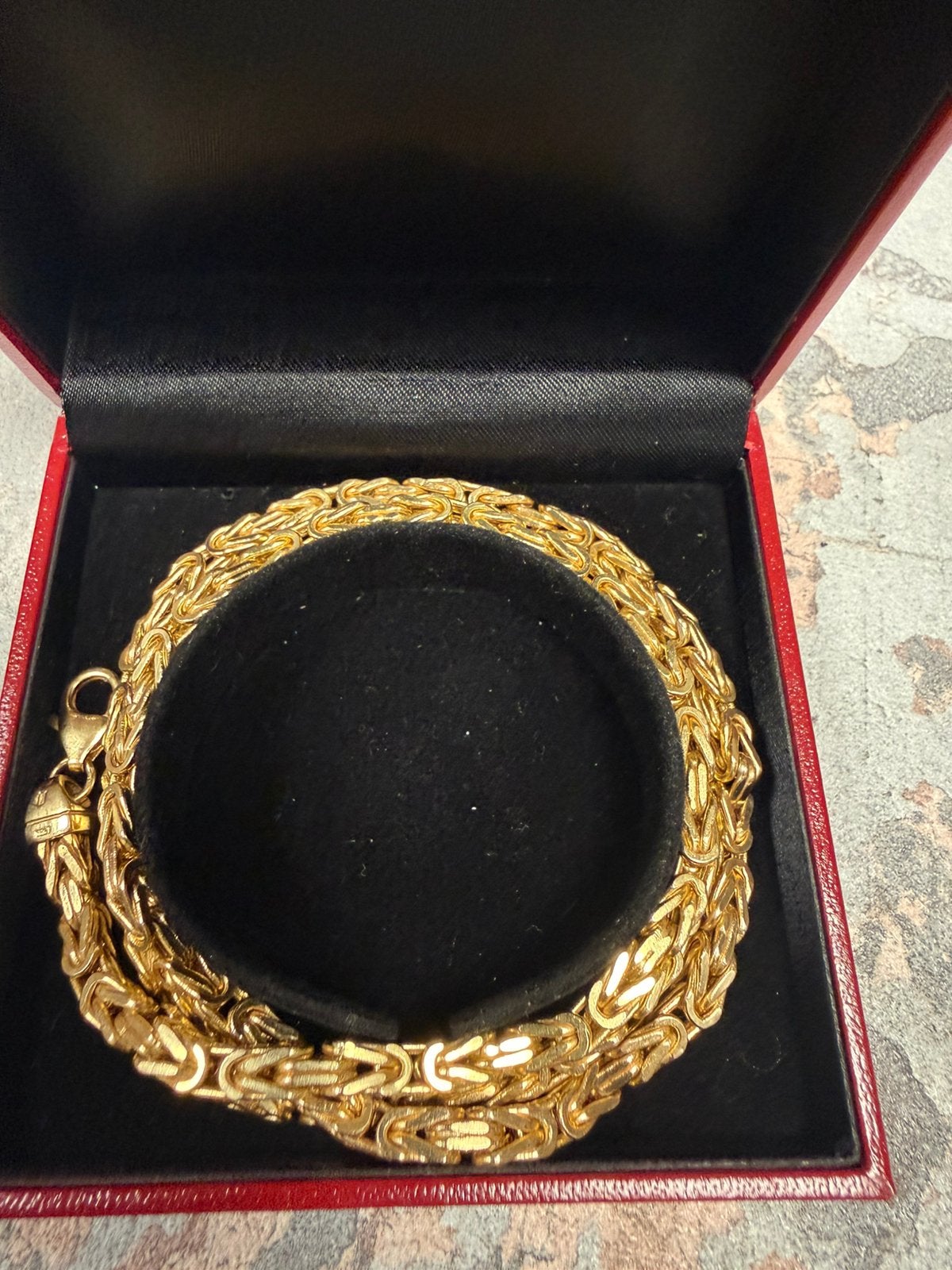 Gouden koningketting. 30,4 gram 14 K. 60-61 cm, Computers en Software, Ophalen of Verzenden, Zo goed als nieuw