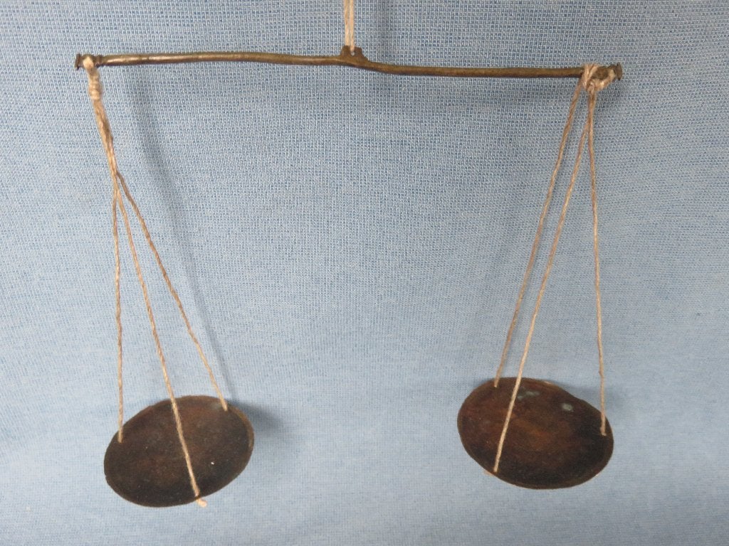 Goud / munten balansje in koper - 17e - 18e eeuw, Ophalen of Verzenden