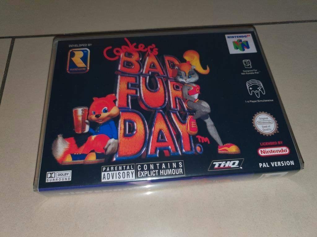 Conker's Bad Fur Day N64 Game Case, Avontuur en Actie, Verzenden, 1 speler, Zo goed als nieuw